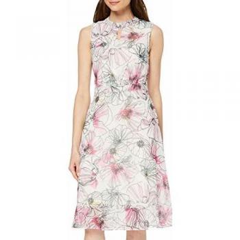 Robe Comma 81.903.82.6965, imprimé floral multicolore, taille 38