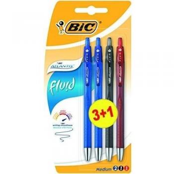 BIC BOLÍGRAFO BIC ATLANTIS FLUID BLISTER 4 UNIDADES SURTIDAS SIN COLECCIÓN