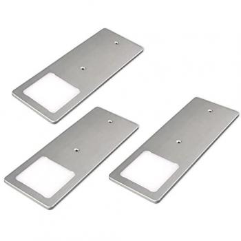 Kalb LED Unterbauleuchte LED Unterbauleuchten silber 5W- sehr flache Küchenleuchte, 3er Set warmweiss