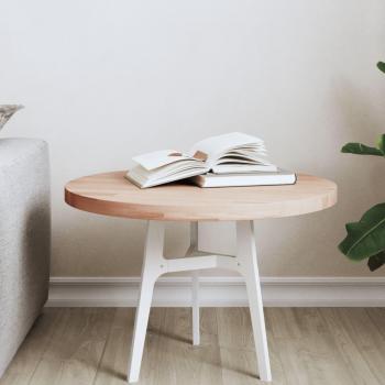 VidaXL Solid Beech Round Table Top Ø50x2.5 cm