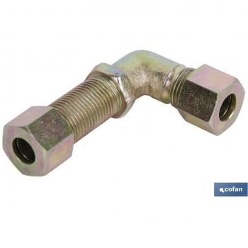 Racor Tubo Curvo con Anillos de Cierre – 8 mm