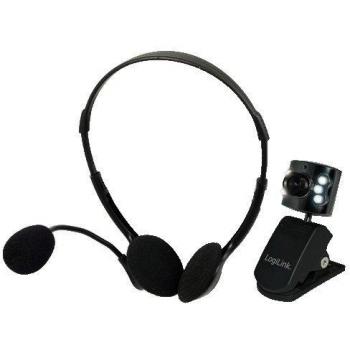 LogiLink UA0100 5.1 Kopfhörer und WebCam mit LED-Beleuchtung