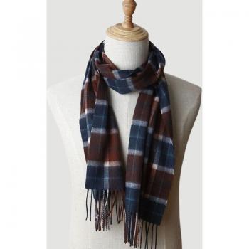 Naizaiga Men's Plaid Cashmere Winter Scarf - BHYR31