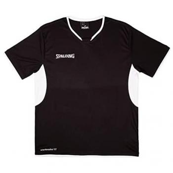 Spalding Junior Shooting Tee – Black/White (152 cm)