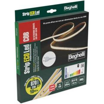 Striscia LED Beghelli 200 cm 10W 4000K Bianco Freddo IP65