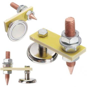 Magnetic Welding Support with Ground Clamp