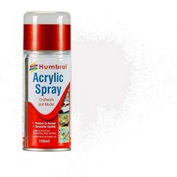 Humbrol AD6022 - Vernice Spray acrilica n. 22, 150 ml, Colore: Bianco Lucido