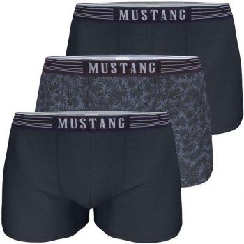 Boxer Mustangs 3x Blu Retro XL per Uomo