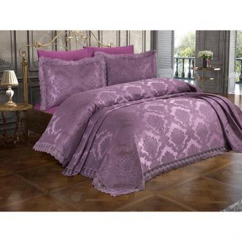 Parure de Lit Prune Lalezar – Tissu Jacquard 235x250 cm