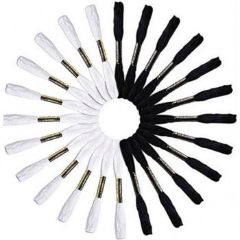Kit Broderie Artisanale PolyCoton Noir/Blanc
