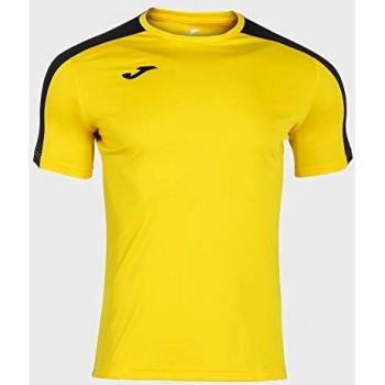 Camiseta Joma Academy Manga Corta Amarillo Negro