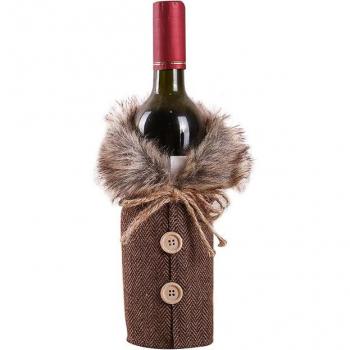 Christmas Mini Coat Wine Bottle Cover