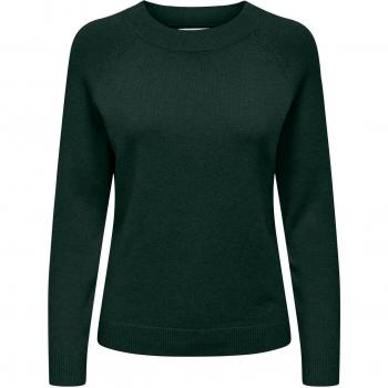 Only Strickpullover Modell 'RICA' in Dunkelgrün, Größe XS