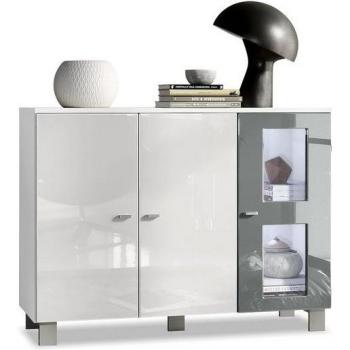 Denjo Sideboard in Weiß und Grau