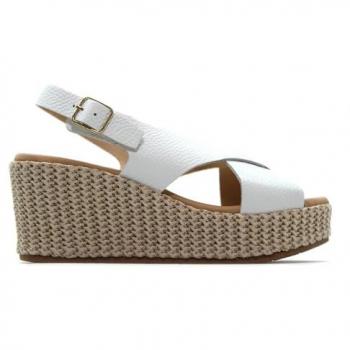 Sandalias de Mujer PITILLOS en Piel Blanca