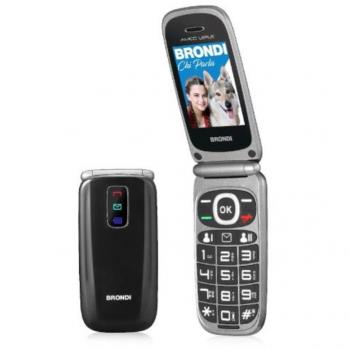 CELLULARE BRONDI AMICO LEALE FLIP 2.4’’ BLACK METAL DUAL SENIOR PHONE