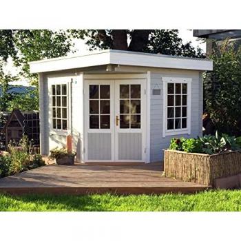 Abri de jardin ALPHOLZ modèle Monica-28 5x3m toit plat en bois 28mm