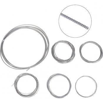 5M Stainless Steel Soft Wire Rope Clothesline, 7x7 Structure, Diameter 0.5/1/1.2/1.5/2/3mm