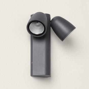 Aplique de Pared LED 12W Gris Oscuro con 2 Focos