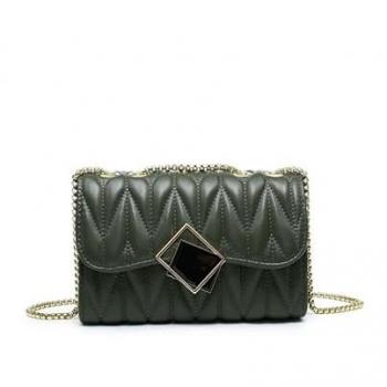 JFY Women’s Tri-Compartment Green Quilted Sling