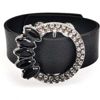 Boho Crystal Leather Wrap Bracelet for Her