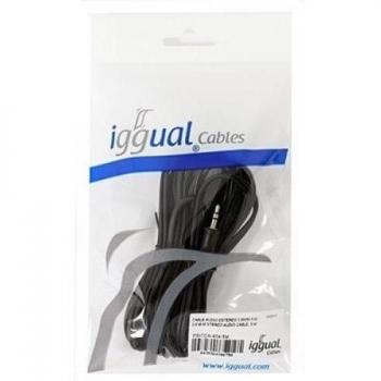 Iggual 5 Meter 3.5 mm Stereo Audio Connector Cable – Black (PSICCA‑404‑5M)