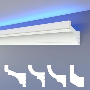HEXIMO Klassik-LED Stuckleiste – Deckenbeleuchtung aus XPS-Styropor