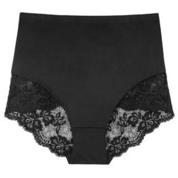 Culotte Alta Effetto Contenitivo Brigitte con Bordo in Pizzo Florale