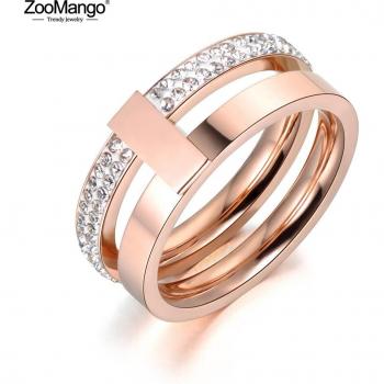 Anneau de Mariage Double Couche en Or Rose