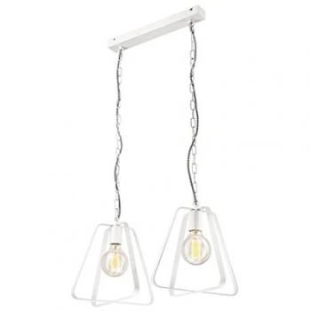 White Wire‑Frame Riccardo E27 Pendant Lamp