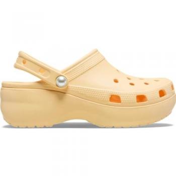 Crocs Zoccoli Classic Platform Perla Orologio Dorato EU 34-35