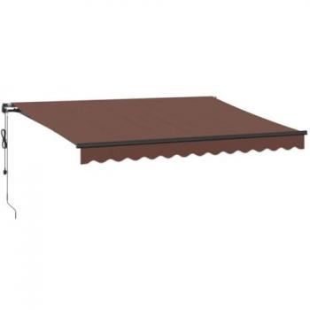 VIDAXL - Tenda da Sole Retrattile Automatica Marrone 350x250 cm