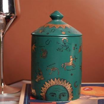 Ceramic Starry Night Candle Incense Container