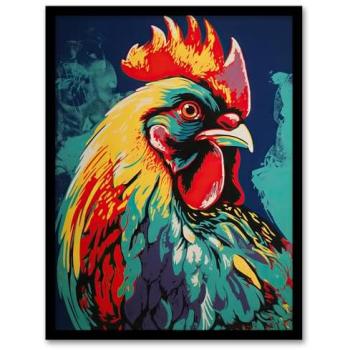 Bold Sunrise Rooster Portrait