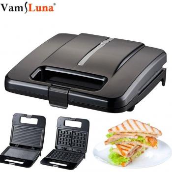 Grille‑pain 750 W « Sandwich & Gaufre » – bande détachable