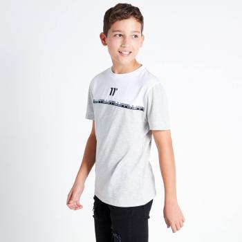 Tee-Shirt Junior Pois Double Adhésif Gris Marbré/Blanc