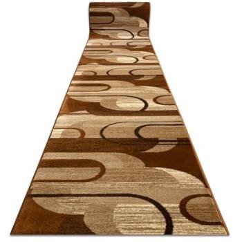 RUGSX Runner Royal HE405 80cm Geometric Brown Cream Rug 80x510 cm