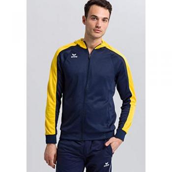 Veste d’entraînement Erima Liga 2.0 avec capuche New Navy/Jaune/Marine Foncé FR : 4XL