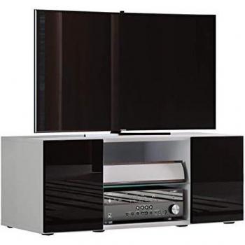 VCM Lowina TV-Tisch Weiß/Schwarz 40 × 95 × 36 cm