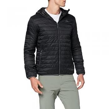 Trespass Dunbar UltraLight Warm Up-Downtouch Winterjacke Herren, Kapuze, Schwarz, M (Medium)