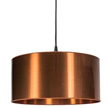 QAZQA Lampe à Suspension Noire avec Abat-jour en Cuivre 50 cm
