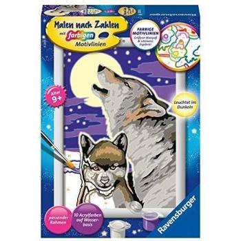 Ravensburger Malen nach Zahlen 28513 - Mystische Wölfe - Kinder ab 9 Jahren