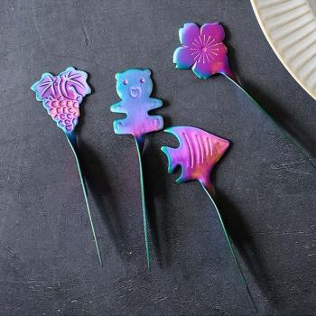 Fruit Fork Set - 4Pcs Stainless Steel Dessert Tools