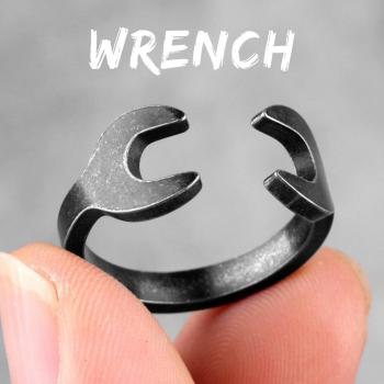 Wrench Design Stainless Steel Men's Ring