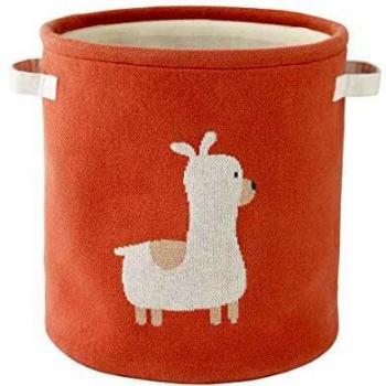 Cesto porta giochi in jacquard biologico