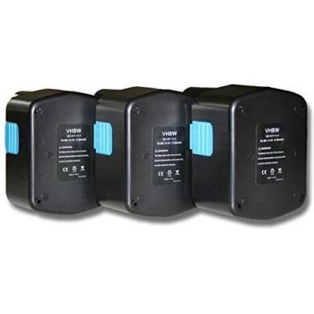 Vhbw 3X Batteries Ni-MH 2100mAh (14.4V) pour Outil DS 14DAF2