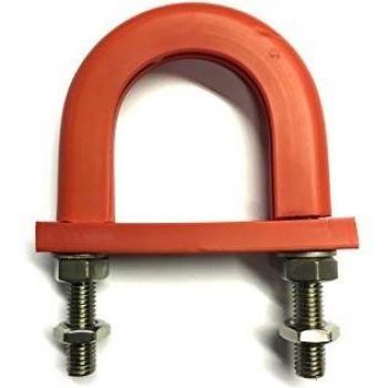 Light Duty Flame Retardant Anti-Vibration Rubber Lined U-Bolt 89 mm ID
