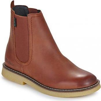 Kickers Women's Brown Leather Chelsea Boots KICK LOREL