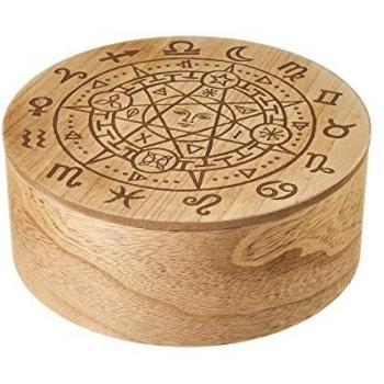 Boîte ronde en bois MDF Astro gravée