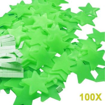 Luminous Star Wall Decals - 100 Piece Set